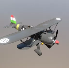 Fiat Fighter Aircraft 3d model