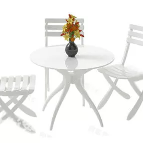 Table And Chair Combination 3d model