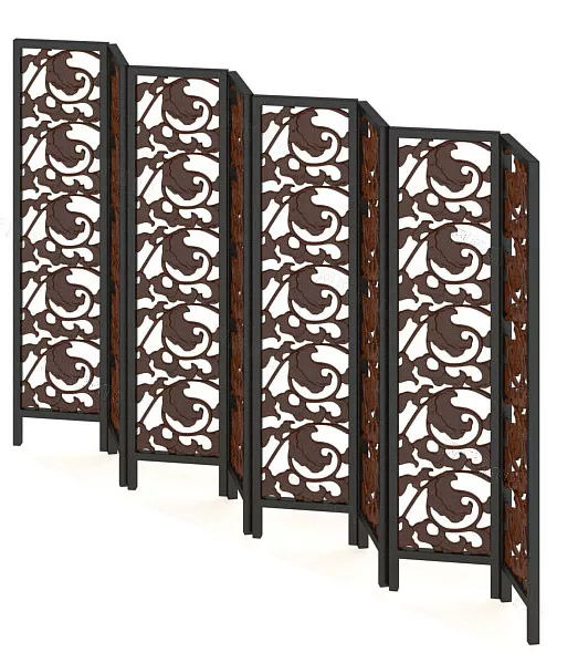 Classic Screen Partition Room Divider 3d model Classic Screen Partition Room Divider 3d model