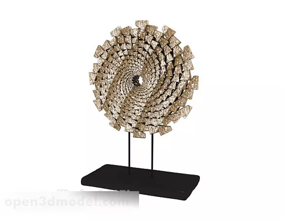 Desk Circle Decoration Design 3d model Desk Circle Decoration Design 3d model