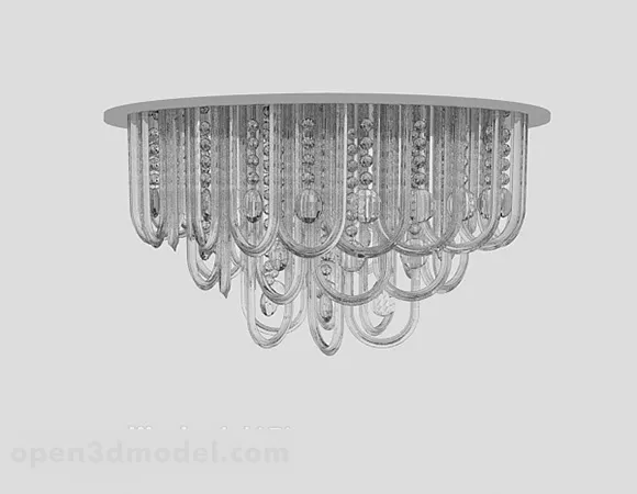 Glass Ceiling Lamp 3d model Glass Ceiling Lamp 3d model
