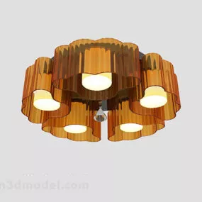Curved Glass Ceiling Lamp 3d model