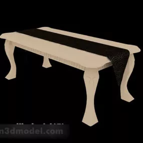 Wooden Style Coffee Table 3d model