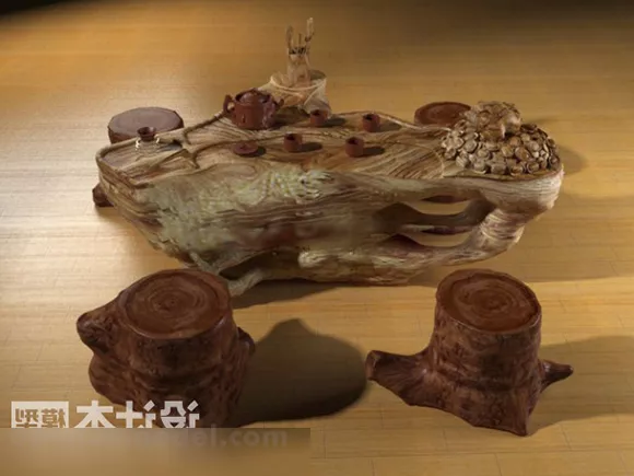 Nature Wood Root Coffee Table 3d model Nature Wood Root Coffee Table 3d model