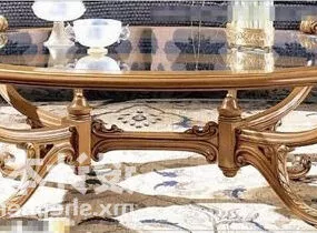 Classic Glass Coffee Table 3d model