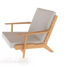 Wooden Sofa With Pads 3d model