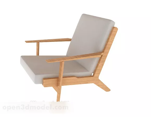 Wooden Sofa With Pads 3d model Wooden Sofa With Pads 3d model