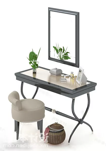 Working Dressing Table With Drawers 3d model