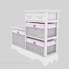 White Shoes Cabinet 3d model