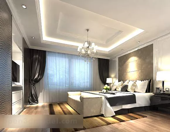 Modern Bedroom Design 3d Model Max Vray Open3dmodel 319362