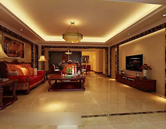 Interior Design American Living Room 3d model Interior Design American Living Room 3d model