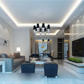 Home Minimalist Living Room Decoration 3d model