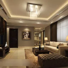 Apartment Living Room Interior V1 3d model