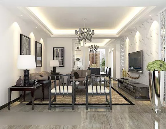 New Chinese Style Living Room Interior 3d model New Chinese Style Living Room Interior 3d model