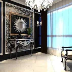 European Entrance Hallway Interior 3d model