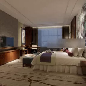 Modern Bedroom Interior 3d model