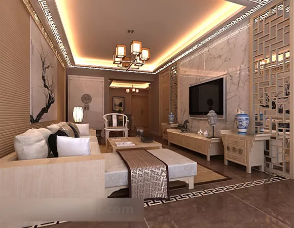 Chinese Style Living Room Ceiling Interior V1 3d model Chinese Style Living Room Ceiling Interior V1 3d model