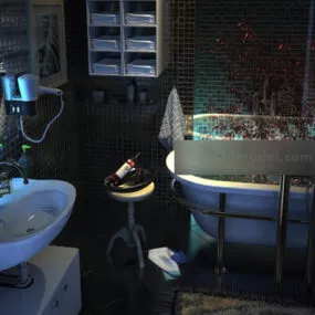 Toilet Interior V8 3d model