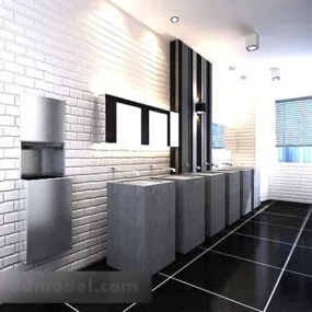 Public Toilet Interior V1 3d model