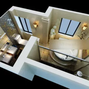 Toilet Interior V18 3d model