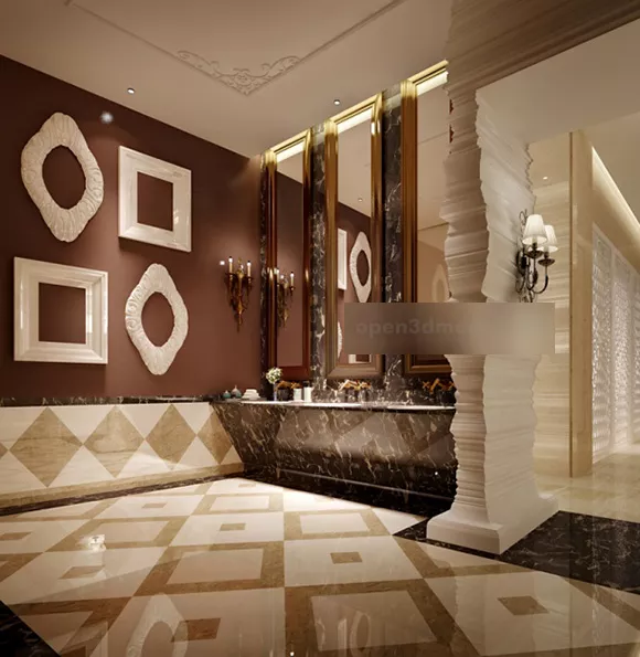 Bathroom Interior V3 3d model Bathroom Interior V3 3d model