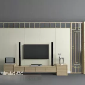 Tv Background Wall V2 3d model