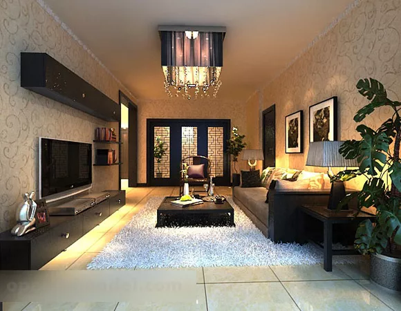 Chinese Style Living Room Interior V4 3d model Chinese Style Living Room Interior V4 3d model