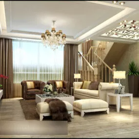 Living Room Interior V1 3d model