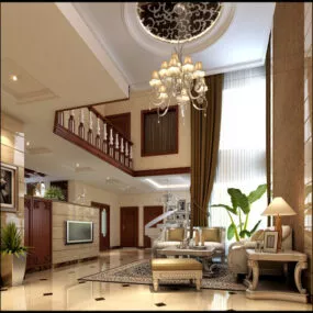 Living Room Interior V2 3d model