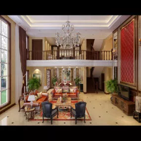 Living Room Free Interior V4 3d model