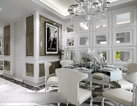 European Style Restaurant Interior V1 3d model European Style Restaurant Interior V1 3d model