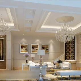 Living Room Ceiling Interior V1 3d model