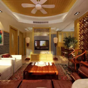 Living Room Interior V10 3d model