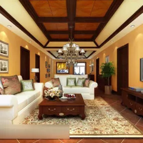 Jane Europe Living Room Interior 3d model