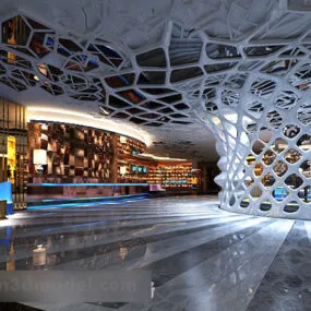 Shopping Mall Interior V1 3d model