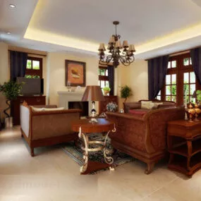 Living Room Interior V12 3d model