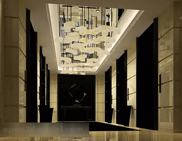 Elevator Corridor Interior V1 3d model Elevator Corridor Interior V1 3d model