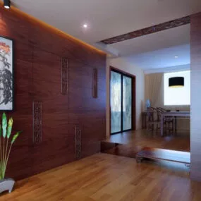 Chinese Style Entrance Interior V1 3d model