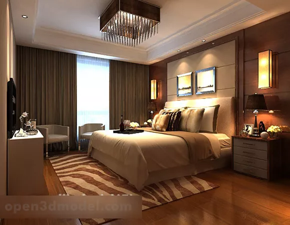 Bedroom Interior V3 3d model Bedroom Interior V3 3d model