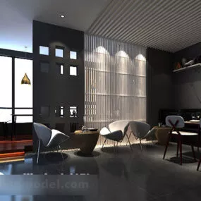 Theme Restaurant Interior V1 3d model