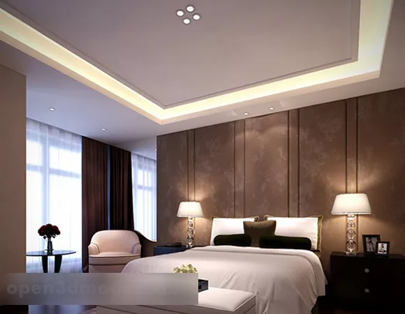Simple Bedroom Interior V1 3d model Simple Bedroom Interior V1 3d model