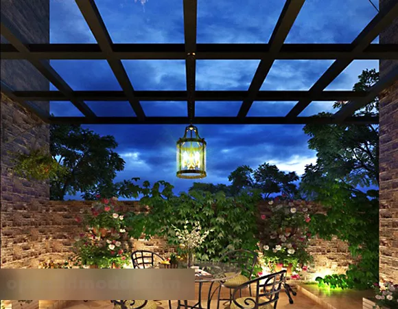 Balcony Garden Interior 3d model Balcony Garden Interior 3d model