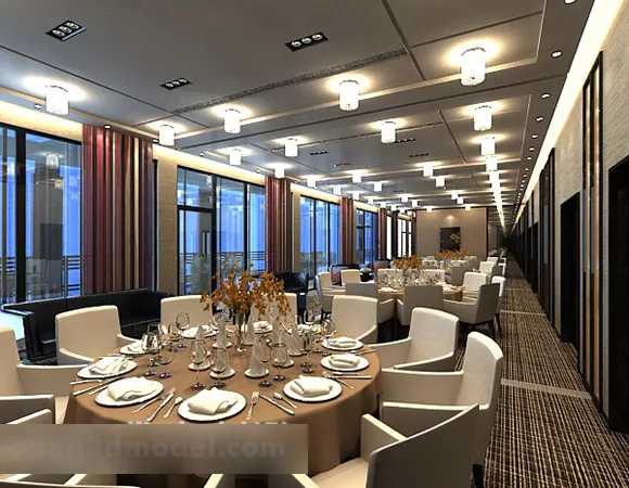 Restaurant Round Table Interior V1 3d model Restaurant Round Table Interior V1 3d model
