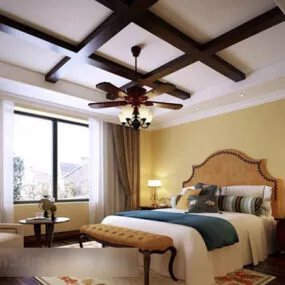 Bedroom Chandelier Interior V1 3d model