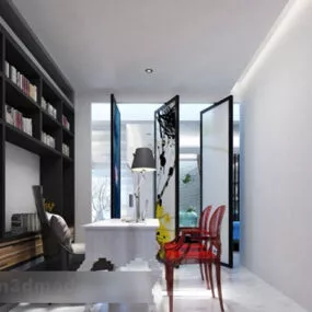 Study Room Interior 3d model