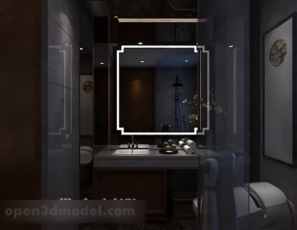 Modern Toilet Smooth Edge 3d model