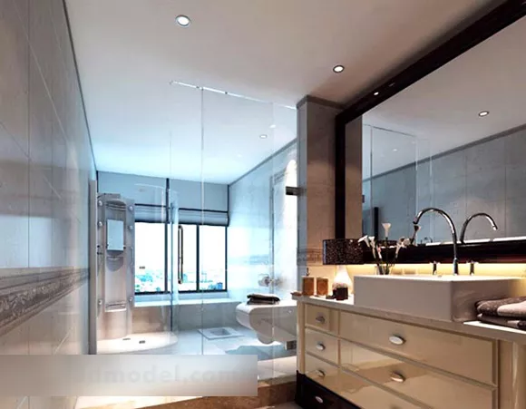 Bathroom Glass Door Interior V1 3d model Bathroom Glass Door Interior V1 3d model