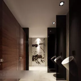 Public Toilet Design Interior 3d model
