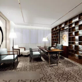 Study Room Interior V1 3d model