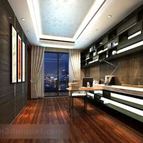 Study Room Ceiling Design Interior 3d model